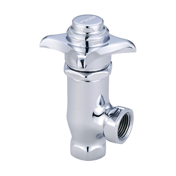 Self-Close Angle Stop, NPT, Polished Chrome, Weight: 1.72